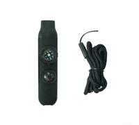Navigation étanche pour boussole avec sifflet sonore, éclairage LED et mesure de la température ambiante pour une utilisation tout-terrain (Noir)