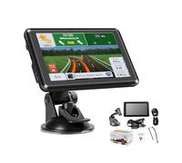 Navigation GPS HD à écran tactile de 9 pouces pour voitures, camions avec cartes du Royaume-Uni et de l'Europe, poids lourds, mises à jour gratuites à vie, recherche de code postal, alerte radar