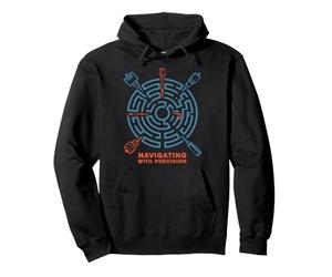 Naviguez avec Le Labyrinthe de Tatouage de précision Sweat à Capuche