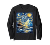 Navire à Vapeur inspiré de la Nuit étoilée par Van Gogh pour Les Amateurs de paquebots Manche Longue