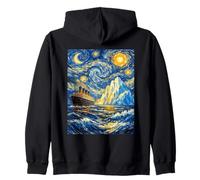 Navire à Vapeur inspiré de la Nuit étoilée par Van Gogh pour Les Amateurs de paquebots Sweat à Capuche