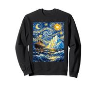 Navire à Vapeur inspiré de la Nuit étoilée par Van Gogh pour Les Amateurs de paquebots Sweatshirt