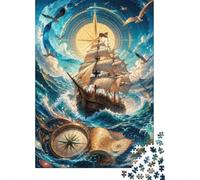 Navire Boussole Carte 1000pcs Mini Puzzle pour Famille Difficile