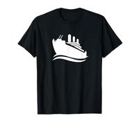 Navire Cargo Blanc en croisière océan et Vagues T-Shirt