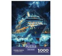 Navire de croisière Puzzle 1000 Pièces Cadeau Unique Jeu Éduchatif Challenge Toy À De Qualité Supérieure Peinture Art pour Adultes Et Enfants 70x50cm/1000pcs