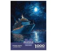 Navire de croisière Puzzle 1000 Pièces Cadeau Unique Jeu Éduchatif Défi Jouet À De Qualité Supérieure Peinture Art pour Adultes Et Enfants À Partir De 12 Ans 70x50cm/1000pcs