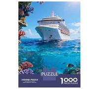 Navire de croisière Puzzle 1000 Pièces Luxury Navire de croisière Puzzle en Carton Qualité Premium Puzzle Adulte Difficile Collection Cadeau Noël 52x38cm/1000pcs