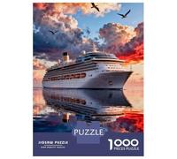 Navire de croisière Puzzle 1000 Pièces Luxury Navire de croisière Puzzle en Carton Qualité Premium Puzzle Adulte Éducatif Puzzle Familial Anniversaire 38x26cm/1000pcs