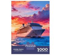 Navire de croisière Puzzle 1000 Pièces Luxury Navire de croisière Puzzle en Carton Qualité Premium Puzzle Adulte Éducatif Décoration Salon Anniversaire 52x38cm/1000pcs