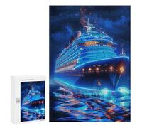 Navire de croisière Puzzle 300 Pièces Jeu Éducatif 3D Navire Navigation Jeu D'Intelligence pour Famille Challenge Créatif Relaxation Art Cadeau De Fête Décoration 300 PCS