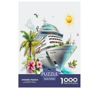 Navire de croisière Puzzles 1000 Pieces Cadeau Unique Jeu Éduchatif Challenge Toy À De Qualité Supérieure Peinture Art pour Adultes Et Enfants À Partir De 12 Ans 70x50cm/1000pcs
