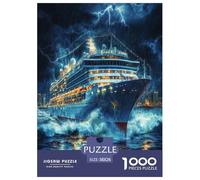 Navire de croisière Puzzles 1000 Pièces Cadeau Unique Jeu Éduchatif Défi Jouet À De Qualité Supérieure Peinture Art pour Adultes Et Enfants 38x26cm/1000pcs