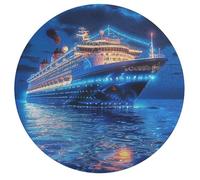 Navire de croisière Rond Puzzle 195 Pièces Ship Navigation Adultes Enfants Forme d'animal Cadeau Original Inspirations Voyage Célébrités Réduction du Stress Murale 195 PCS