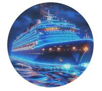 Navire de croisière Rond Puzzle 68 Pièces pour Ship Navigation Adultes Enfants Forme d'animal Décompression Progressive Décoration Murale Jeu D'Intelligence l'art 68 PCS