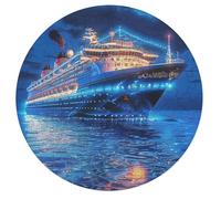 Navire de croisière Rond Puzzle 68 Pièces Ship Navigation Adultes Enfants Forme d'animal Célébrités Classique Design Unique Activité Familiale Jeu Éducatif Jouets Défi 68 PCS