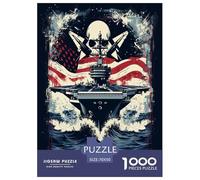Navire de Guerre Puzzle 1000 Pièces Cadeau Unique Jeu Éduchatif Défi Jouet À De Qualité Supérieure Peinture Art pour Adultes Enfants 70x50cm/1000pcs