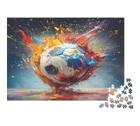 Navire de Guerre Puzzle 1000 Pièces Jouet en Bois Cadeau Unique De l'art De La Décoration Colorful Paint Splash Challenge Toy Adultes & Enfants des 14 Ans 1000pcs (75x50cm)