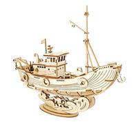 Navire de pêche - Puzzle 3D Mécanique en bois Rolife