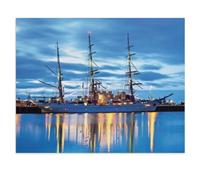 Navire école à voiles，1000 Pièces, Jouet De Puzzle en Bois d'art Abstrait, Jeu De Famille Difficulté Défi Puzzle（75x50cm）-Y69