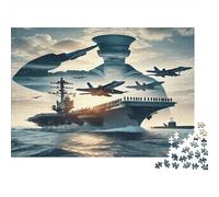 Navire Guerre Militaire Casse-tête 1000 Pièces avec Couleurs Éclatantes, Jeu De Puzzle Premium pour La Décompression Et La Décoration Murale, Cadeau d'anniversaire Parfait 70x50cm/1000pcs