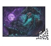 Navire Pirate Fantôme Capitaine Squelette Puzzle 1000 Pièces, Cadeau Thème