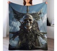 Navire Pirate Plaid Couverture Polaire, Couverture en Flannel Épaisse Douce Et Confortable pour Lit Moelleux Et Chaud pour Canapé Ou Lit(150×200cm)