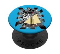 Navire rétro années 60 - Mouette PopSockets PopGrip Adhésif
