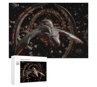 Navire Spatial Puzzle 300 Pièces Jeu D'Intelligence Navire de Guerre Spatial Objet astronomique Jouet Éducatif pour Adultes Et Enfants Assemblage Amusant Cadeau De Noël Décoration 300 PCS