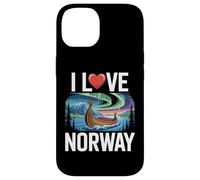 Navire Viking I Love Norway Northern Lights Coque pour iPhone 14