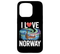 Navire Viking I Love Norway Northern Lights Coque pour iPhone 15 Pro