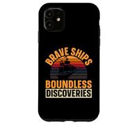 Navires Courageux, découvertes sans limites | Journée autochtone de Christophe Colomb Coque pour iPhone 11
