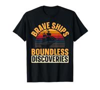 Navires Courageux, découvertes sans limites | Journée autochtone de Christophe Colomb T-Shirt