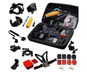 Navitech 30-en-1 kit d'accessoires compatible avec caméras d'action compatible avec Excelvan Q8EZVIZ S1 Action Camera | Fantec BeastVision HDFMAIS Full HD 1080P