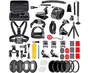 Navitech 60-en-1 kit D'accessoires pour Caméras d'action Compatible avec Le EKEN H9R 4K Action Camera | Eken H9EE 4GEE Action Cam |eecoo Action Camera Pro 4K