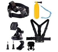 Navitech 8-en-1 kit d'accessoires compatible avec caméras d'action compatible avec Rollei Actioncam 300 | 400 | 410 | 420 | 430 Action Camera