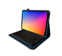 Navitech Étui avec clavier Bluetooth rotatif bleu compatible avec Alcatel PLUS 10