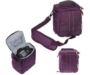 Navitech Etui De Transport pour Appareil Photo Violet Et Sac De Voyage - Compatible avec Le ORDRO V12 Full HD 1080P Video Camera Camcorder