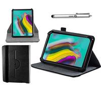 Navitech Etui en Cuir Noir avec Support pivotant à 360 ° et Stylet Atlas Compatible avec Acer Iconia Tab Black & Gold 10"