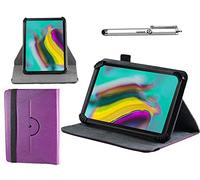 Navitech Etui en Cuir Violet avec Support pivotant à 360 ° et Stylet Atlas Compatible avec TenYiDe 10.1" inch | Tianyida 10 inch 3G Phablet | Time2: 10 inch Tablet