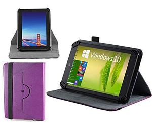 Navitech Étui en Cuir Violet Support Rotatif 360 Le Acer Iconia One 10 Tablet B3-A40FHD