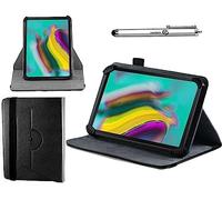 Navitech Étui Noir avec Support Rotatif 360 Et Stylet - Compatible avec Le Nokia T10 Wi-FI Android 12 8" Tablet