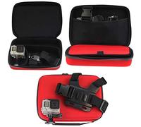 Navitech Étui Rigide Robuste Rouge Compatible avec Le GoXtreme Phantom 4K Action Camera