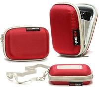 Navitech Étui Rigide Rouge pour Appareil Photo - Compatible avec Le Kodak PIXPRO FZ55-BL 16MP Appareil Photo Numérique