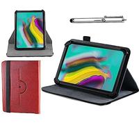 Navitech Étui Rouge avec Support Rotatif 360 Et Stylet Compatible avec Le Teclast 10.1 Pouce P33 Android 15 Tablette