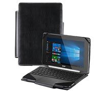 Navitech Faux Cuir Noir detachables Portefeuille en Etui Sleeve Cover Compatible avec Acer Aspire Switch 10 E SW3-016-17WG