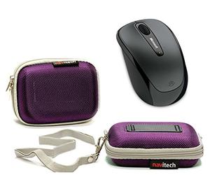 Navitech - Housse/Cover de Souris résistant à l'eau Dure et Violet Compatible avec Microsoft Designer Bluetooth Mouse