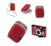 Navitech Housse étui (Rouge) Appareil Photo numérique Compatible avec Nikon KeyMission 80 Action Cam