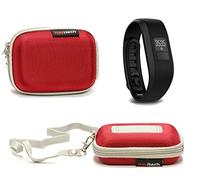 Navitech Housse étui Rouge Compatible avec Garmin VivoSmart 3