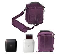 Navitech - Imprimante Photo Portable Étui Housse Violet Compatible avec Brother Compact Color Printer VC-500W Imprimante Photo Portable (Pochette en Filet pour Le câble et Le Papier d'impression)
