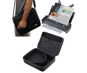 Navitech Noir Hard A4 Portable/Mobile Scanner Housse de Transport Compatible avecCanon imageFORMULA P-215II